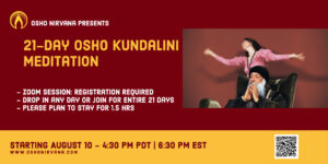 Osho Kundalini Meditation - Online Session @ Zoom